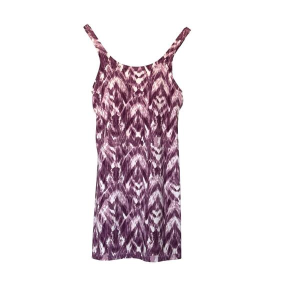 Duluth Trading Purple Tie Dye Suit Up Swim Sz 4 Built-in Bra One Piece Dress - Picture 1 of 10